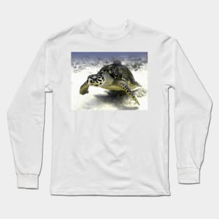 Caribbean Sea Turtle Long Sleeve T-Shirt